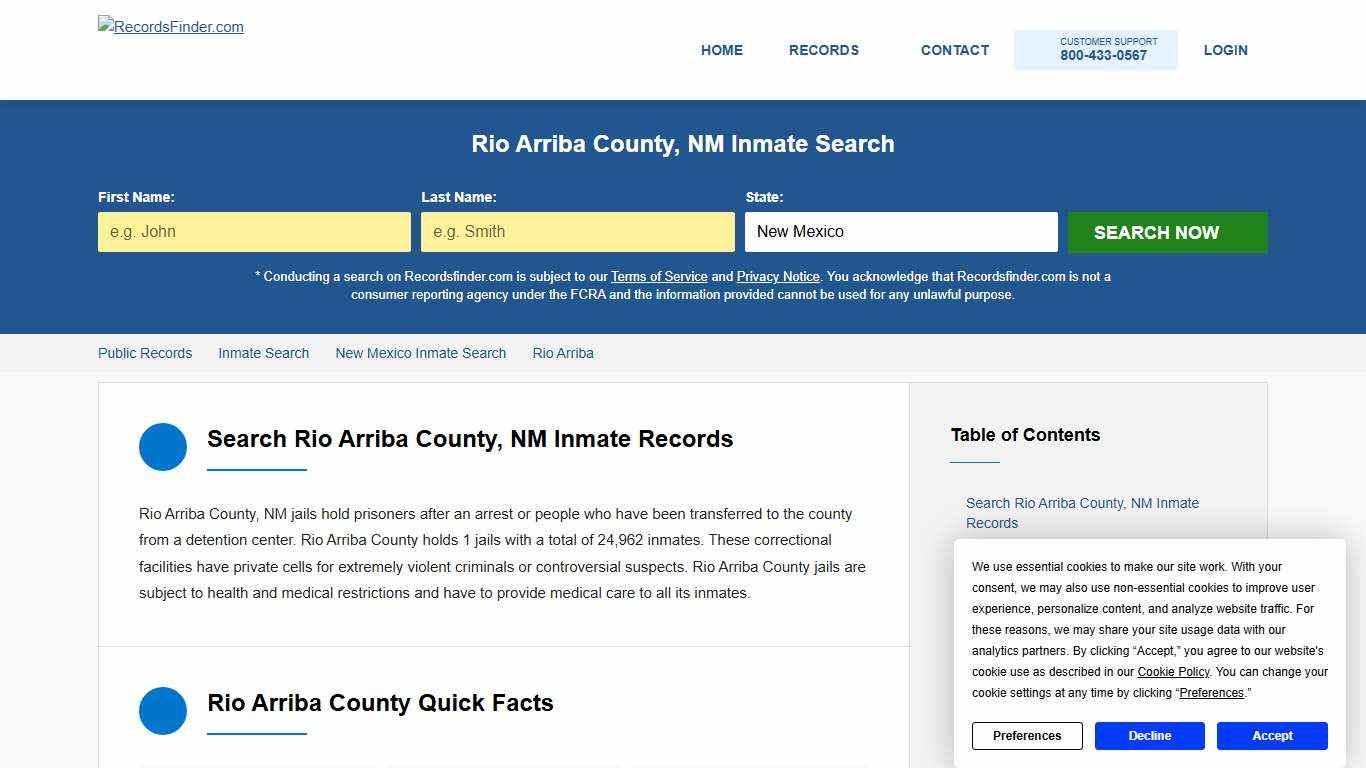 Rio Arriba County, NM Jail Records & Inmate Search